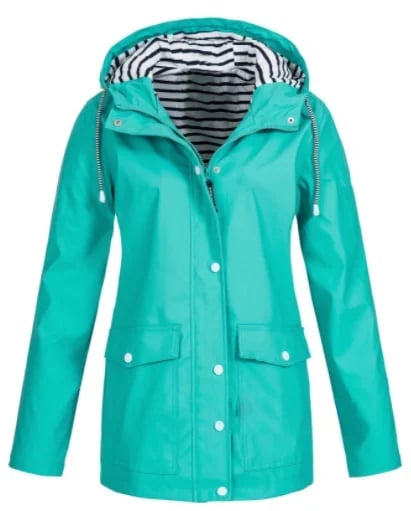 Women's Waterproof Hooded Jacket with Practical Pockets
