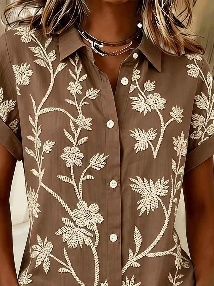Marjorie | Floral Button-Up Shirt