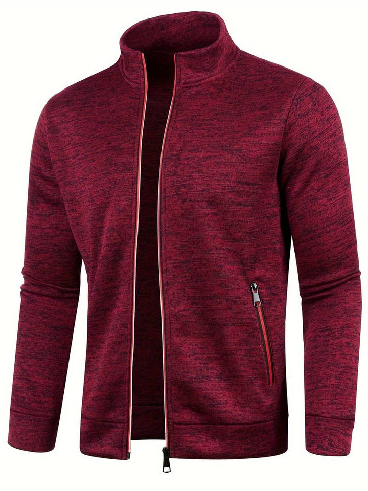 Elegant Zipped Cardigan for Men – Comfortable Knit Sweater