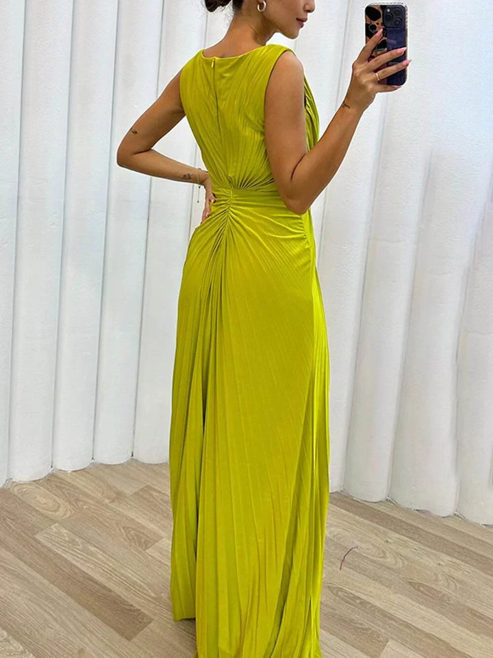 Maxi Pleated Evening Dress Davine