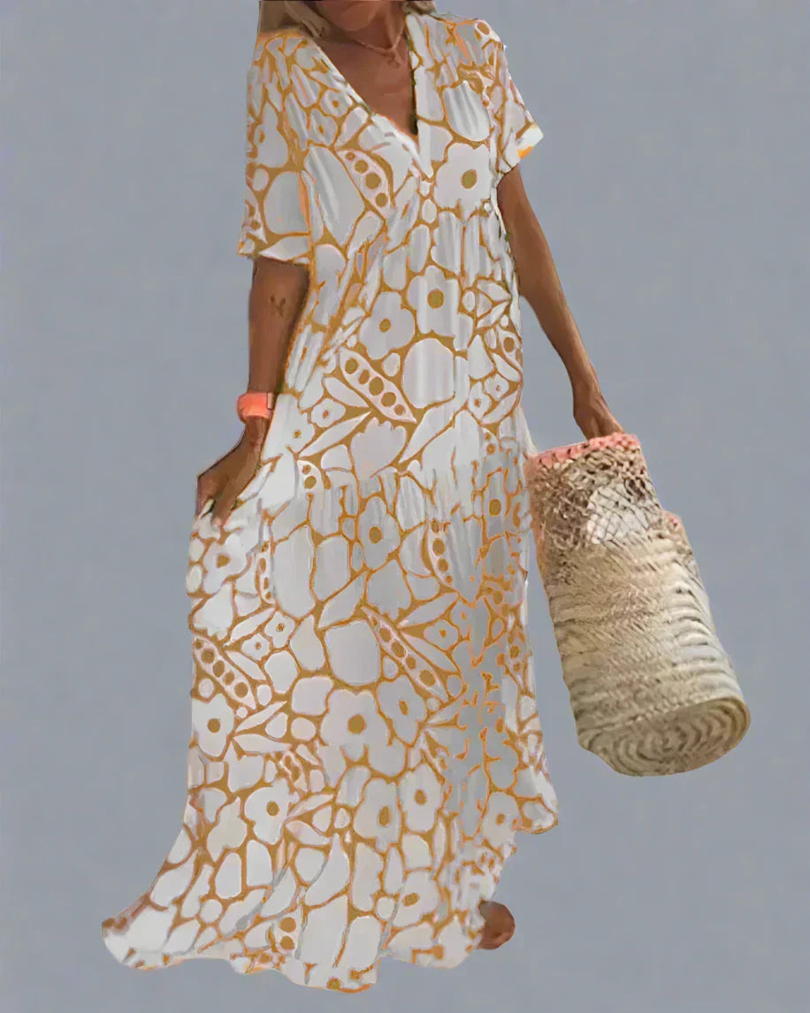 Hannelore | Summer Dress with Elegant Fit and Graphic Pattern
