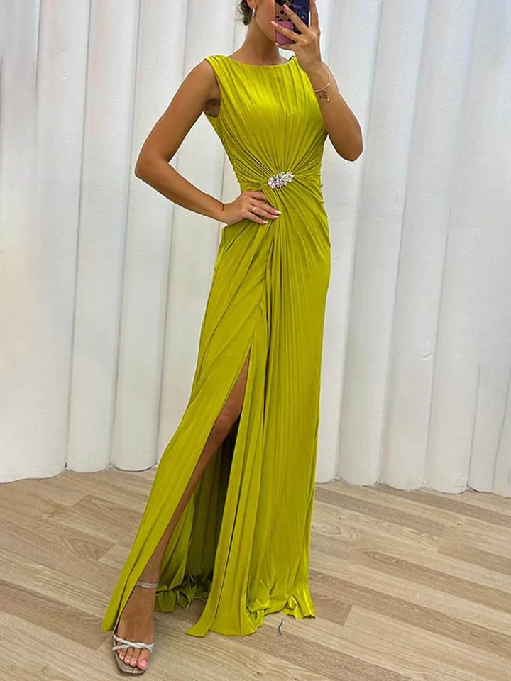 Maxi Pleated Evening Dress Davine