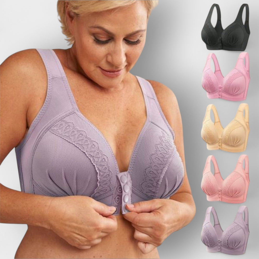 Cotton Comfort Bra with Front Closure – Natural Support