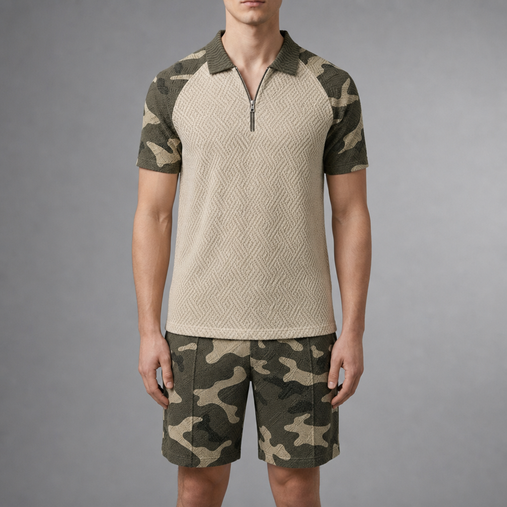 Anzio Camo Polo Co-Ord Set