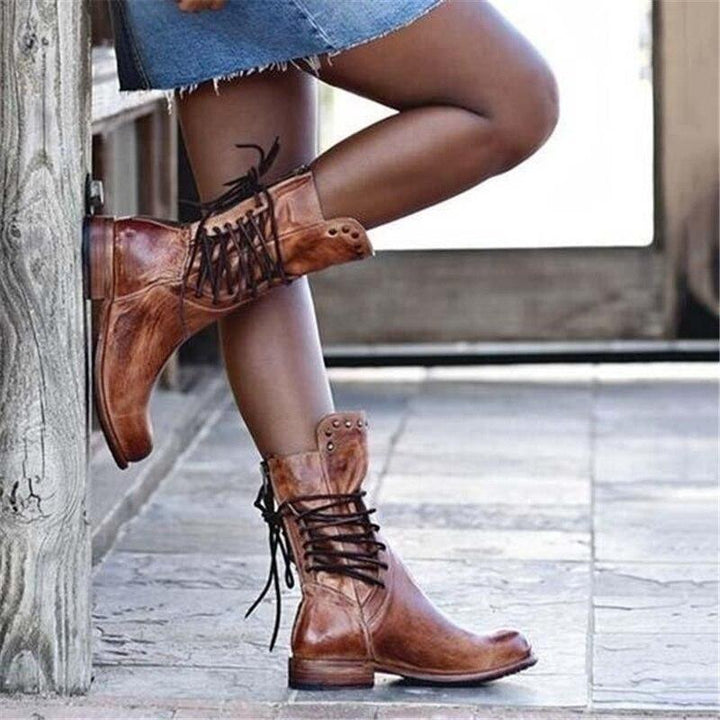Anita - Stylish Leather Booties