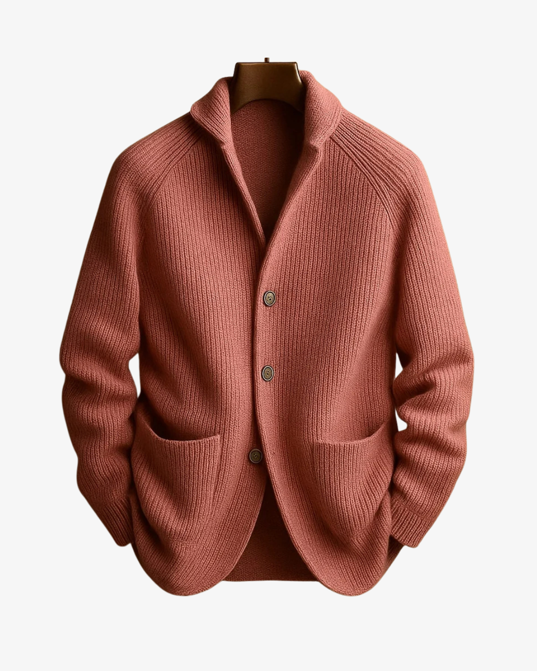 Men's Tailored Button-Front Cardigan for Polished Style
