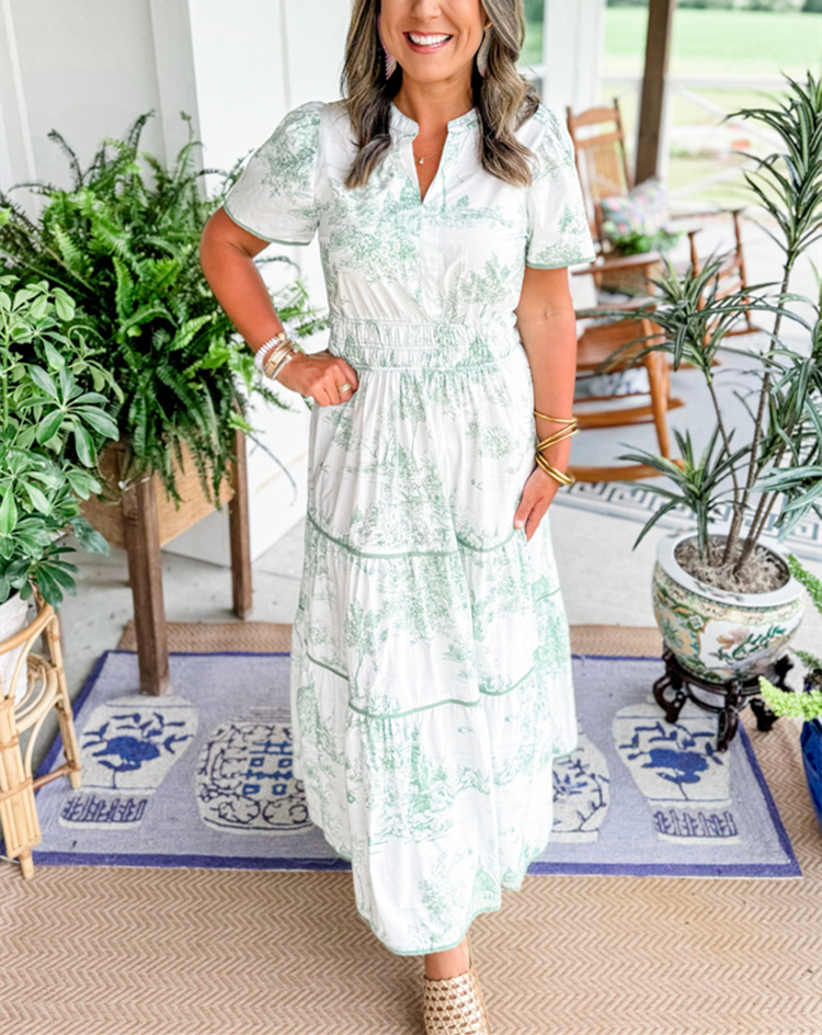 Eliza Classic Toile Maxi - Elena Harper