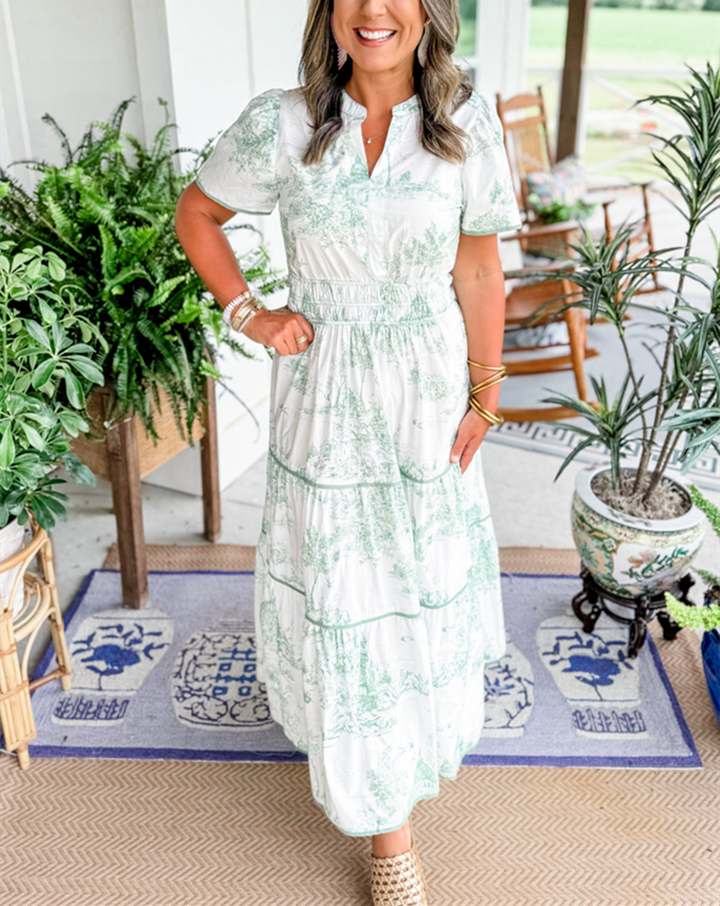 Eliza Classic Toile Maxi - Elena Harper