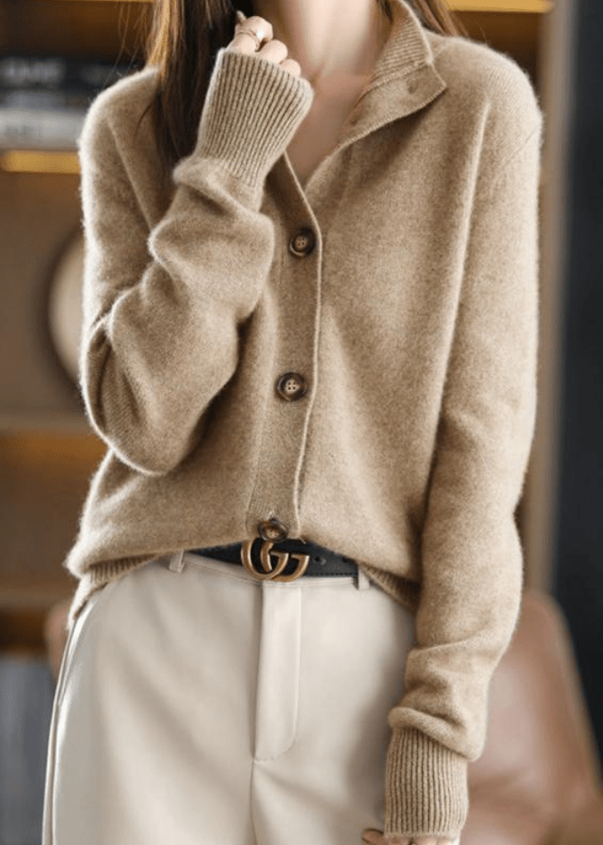 Fern Cardigan With Elegant Buttons - Elena Harper