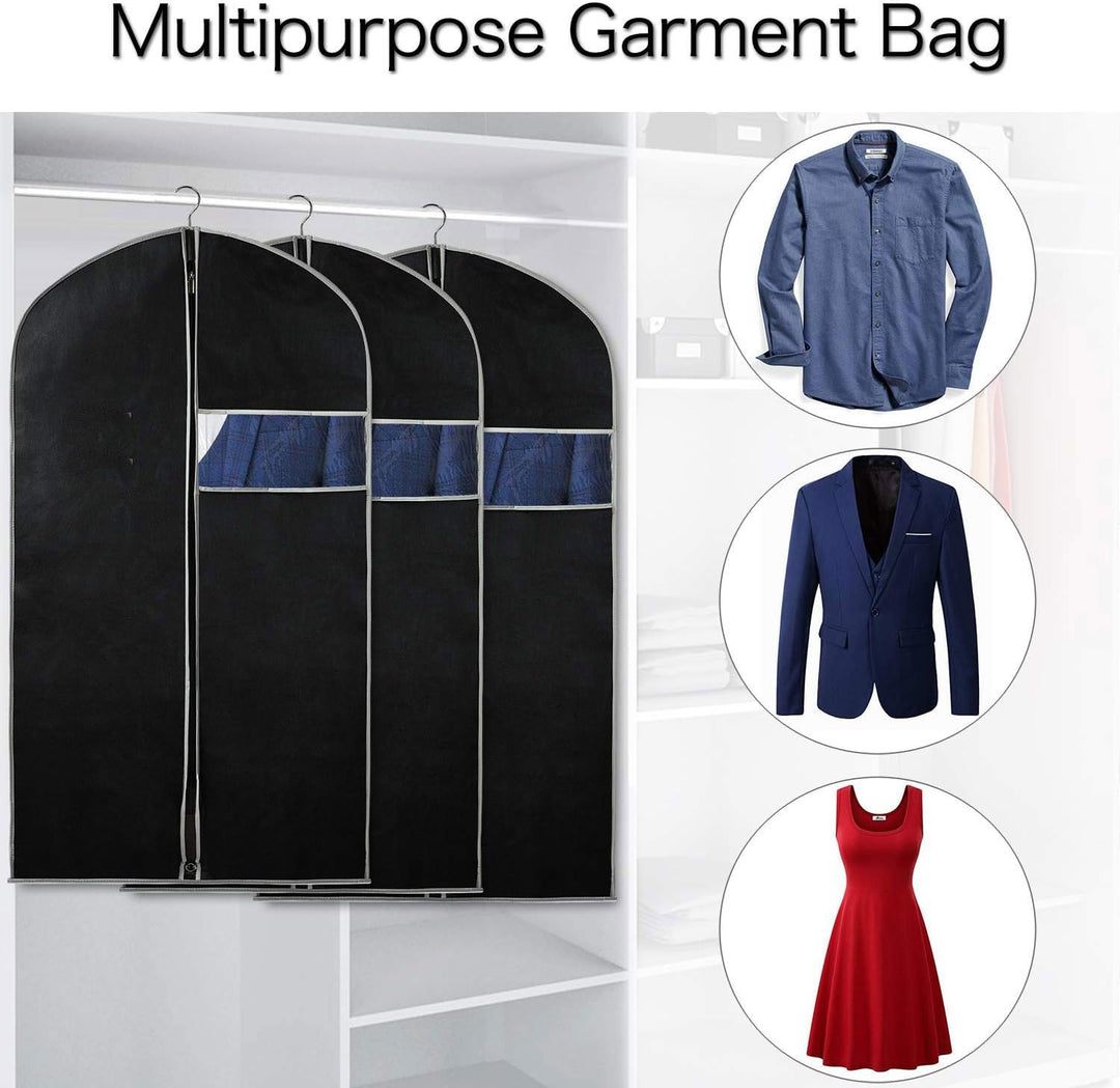 Unisex 10-Pack Breathable Garment Covers with Window