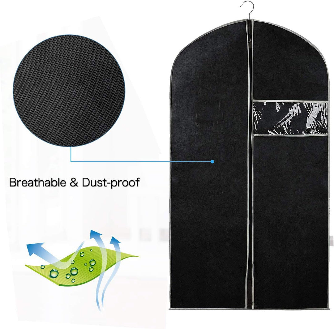 Unisex 10-Pack Breathable Garment Covers with Window