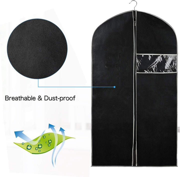 Unisex 10-Pack Breathable Garment Covers with Window