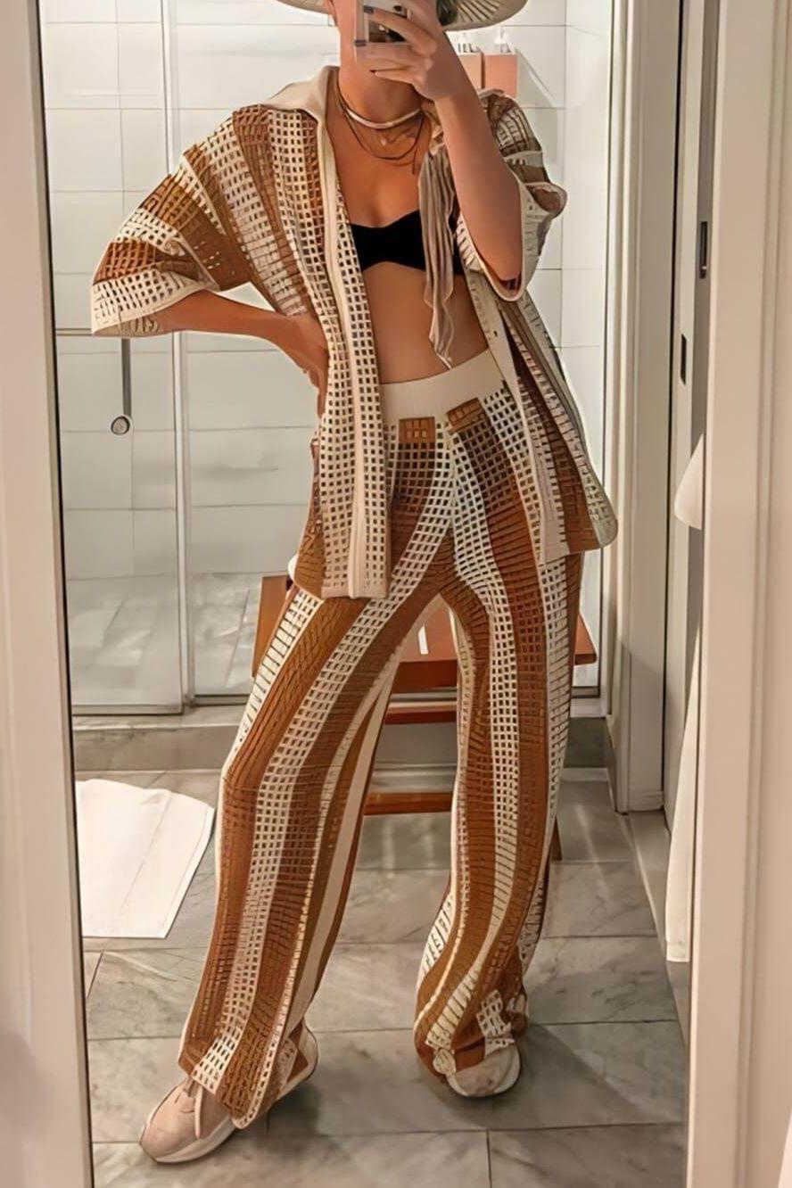 Amelia Striped Set Elegant & Comfortable - Elena Harper