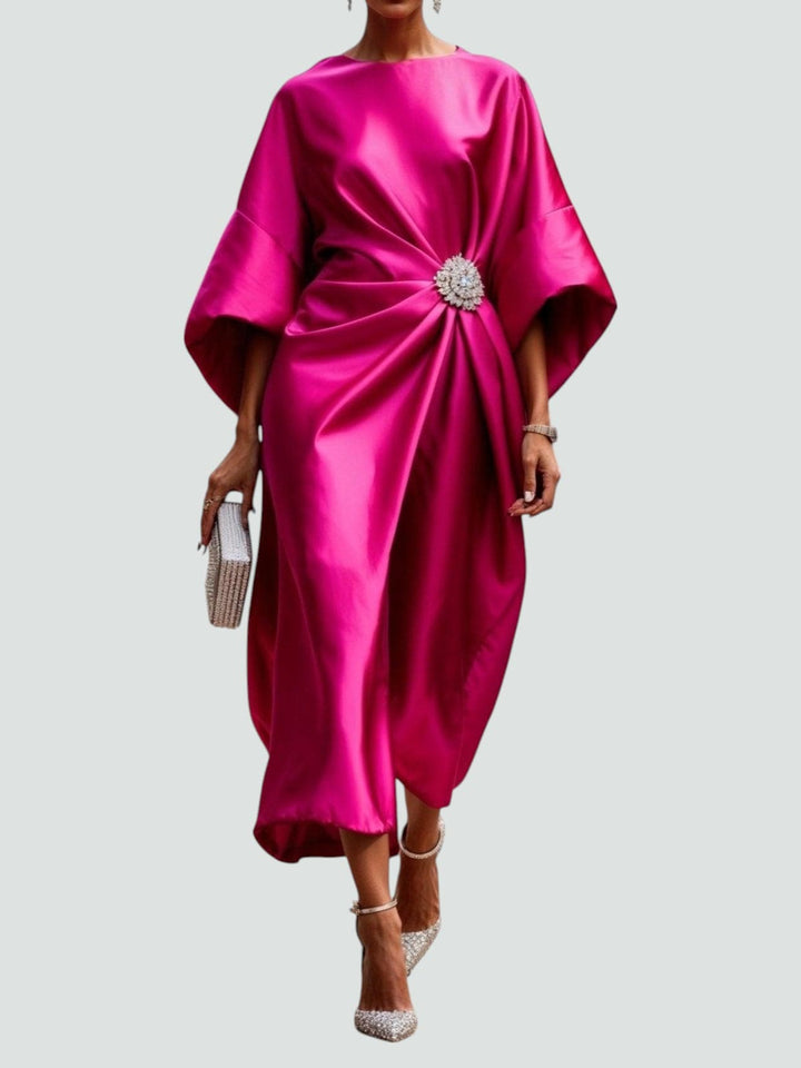 Long Evening Dress for Women with Fluid Silhouette