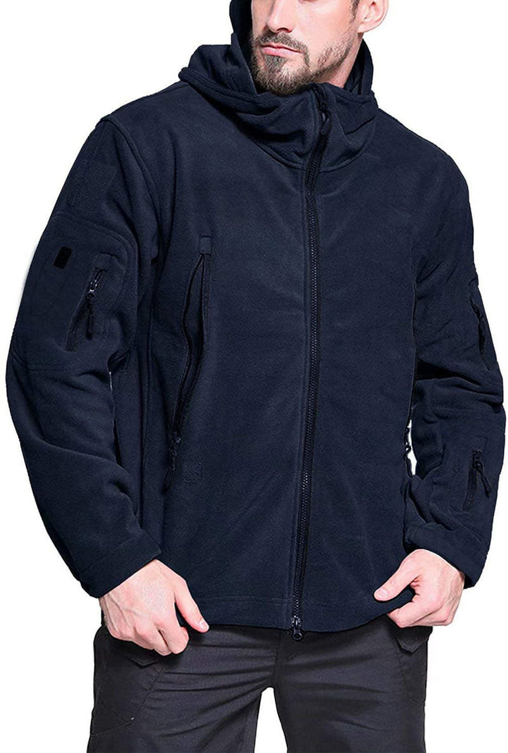Men's Windproof Fleece Jacket – Comfortable Zip-Up Outdoor Wear