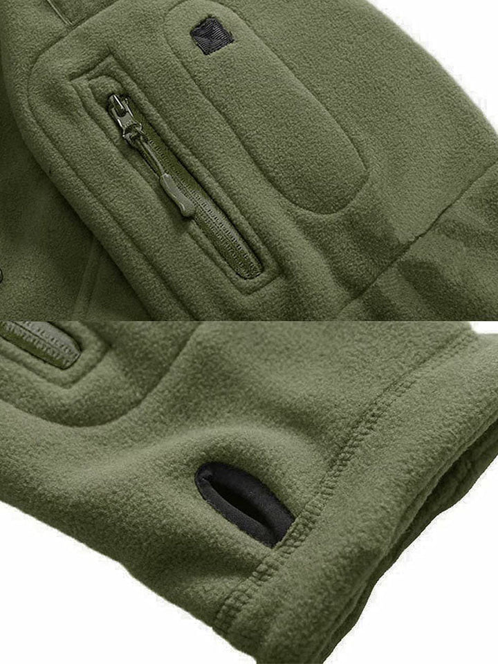 Men's Windproof Fleece Jacket – Comfortable Zip-Up Outdoor Wear