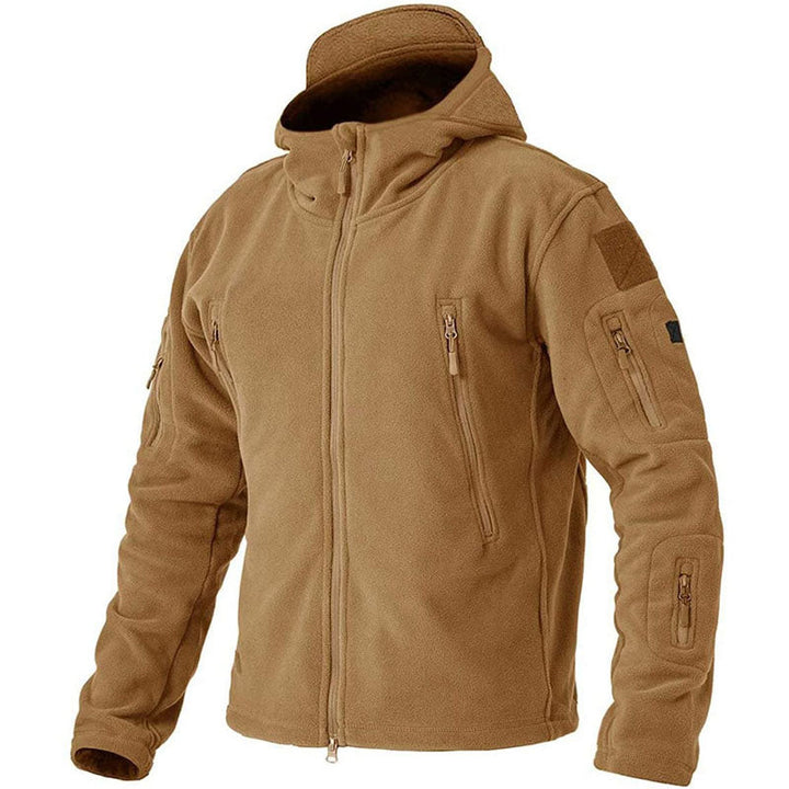 Men's Windproof Fleece Jacket – Comfortable Zip-Up Outdoor Wear