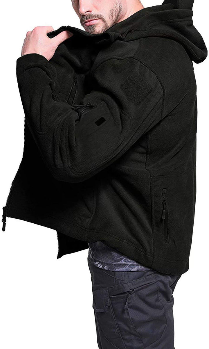 Men's Windproof Fleece Jacket – Comfortable Zip-Up Outdoor Wear