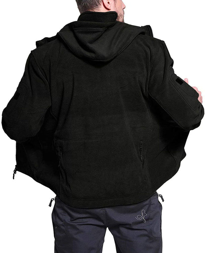 Men's Windproof Fleece Jacket – Comfortable Zip-Up Outdoor Wear