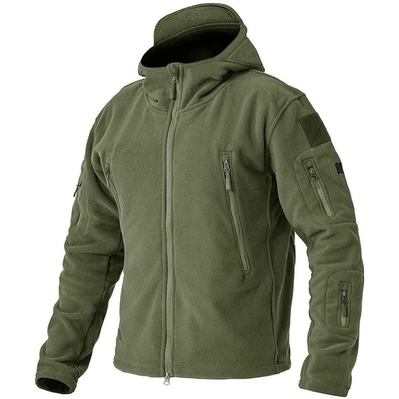 Men's Windproof Fleece Jacket – Comfortable Zip-Up Outdoor Wear