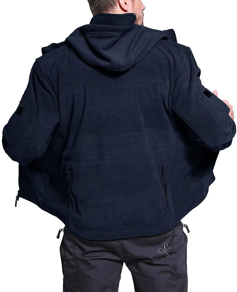 Men's Windproof Fleece Jacket – Comfortable Zip-Up Outdoor Wear