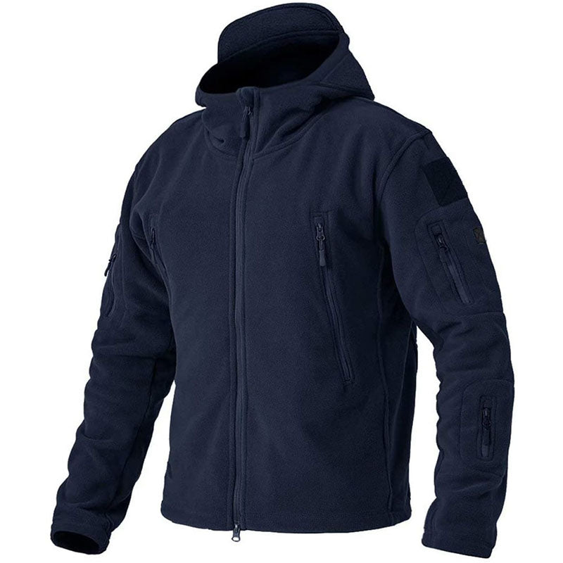 Men's Windproof Fleece Jacket – Comfortable Zip-Up Outdoor Wear