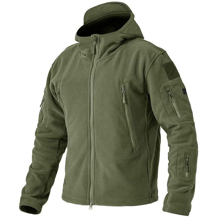 Men's Windproof Fleece Jacket – Comfortable Zip-Up Outdoor Wear