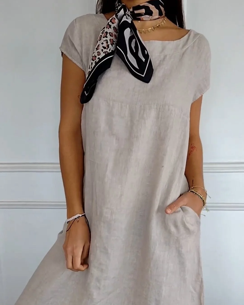 BERAWA Casual Cotton Dress - Elena Harper