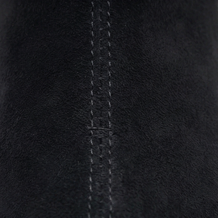 Cozella – Knit Cuff Suede Ankle Booties