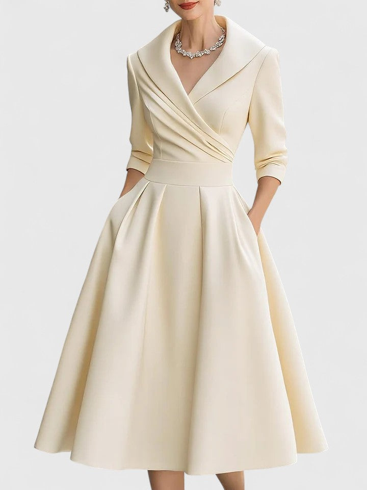 VIVIAN – ELEGANT RETRO WRAP EVENING DRESS