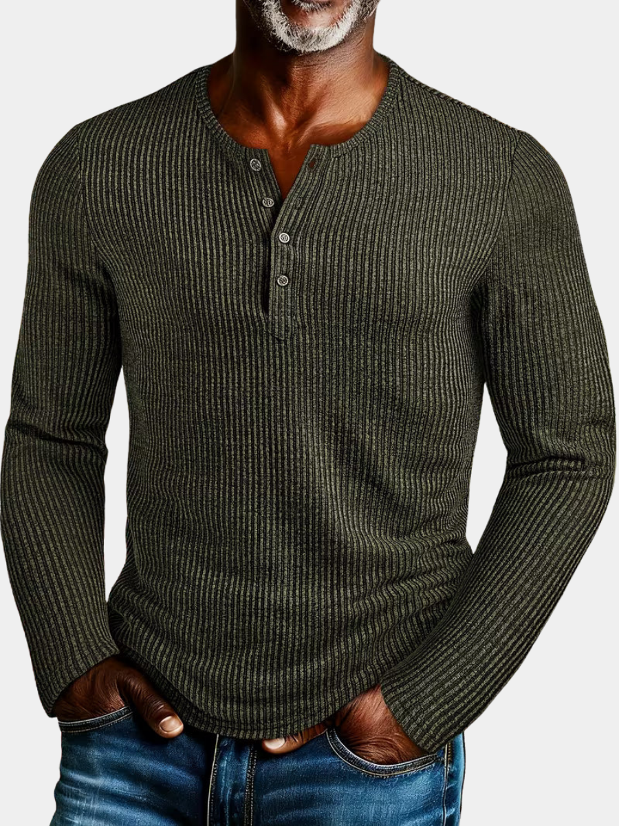 Buttoned Collar Mesh Shirt for Men - Elena Harper