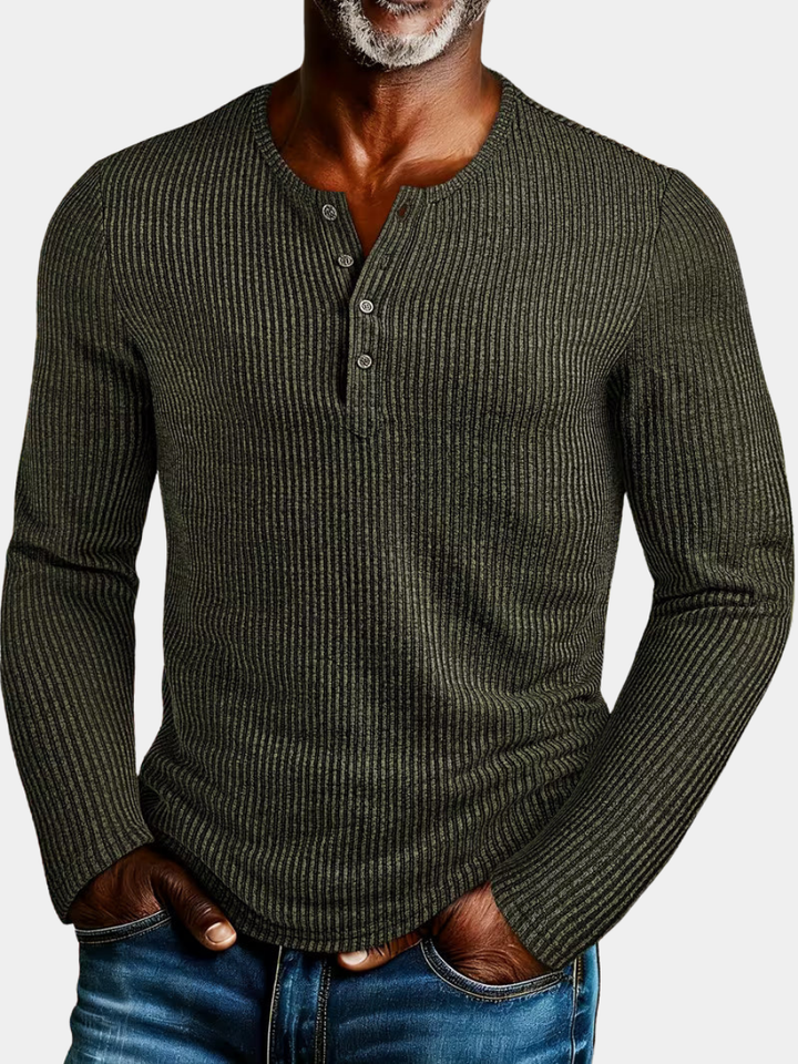 Buttoned Collar Mesh Shirt for Men - Elena Harper