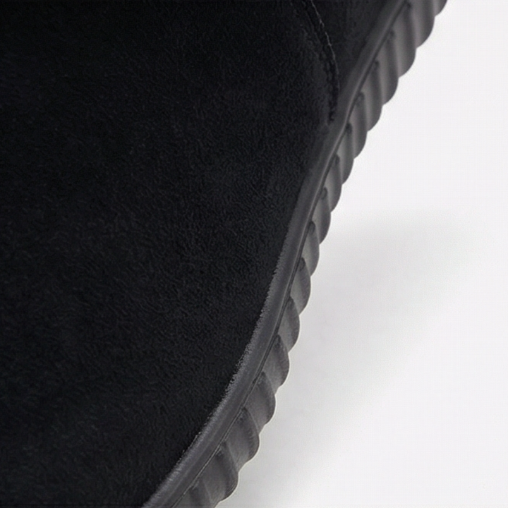 Cozella – Knit Cuff Suede Ankle Booties