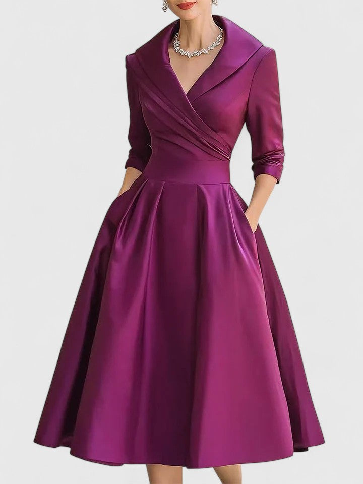 VIVIAN – ELEGANT RETRO WRAP EVENING DRESS