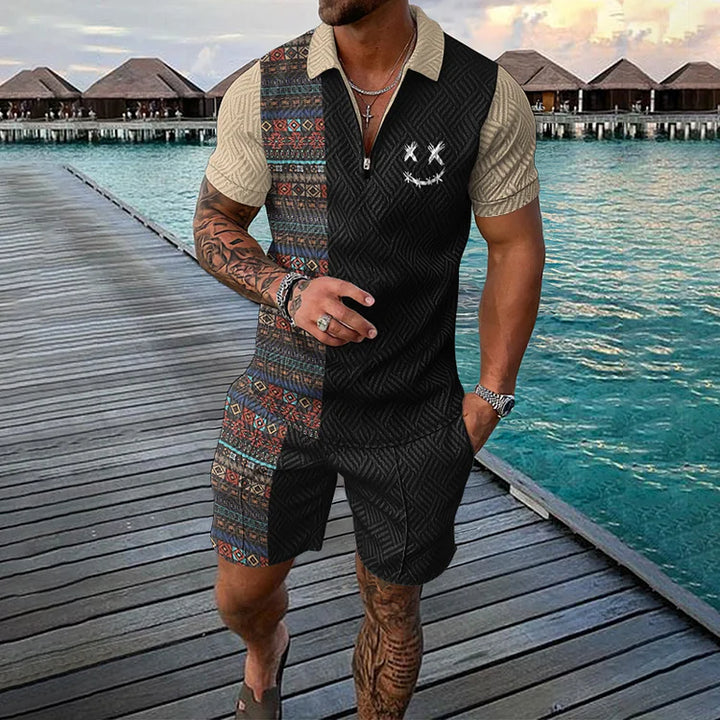 Erik | Time Traveler Polo Shirt & Shorts Set