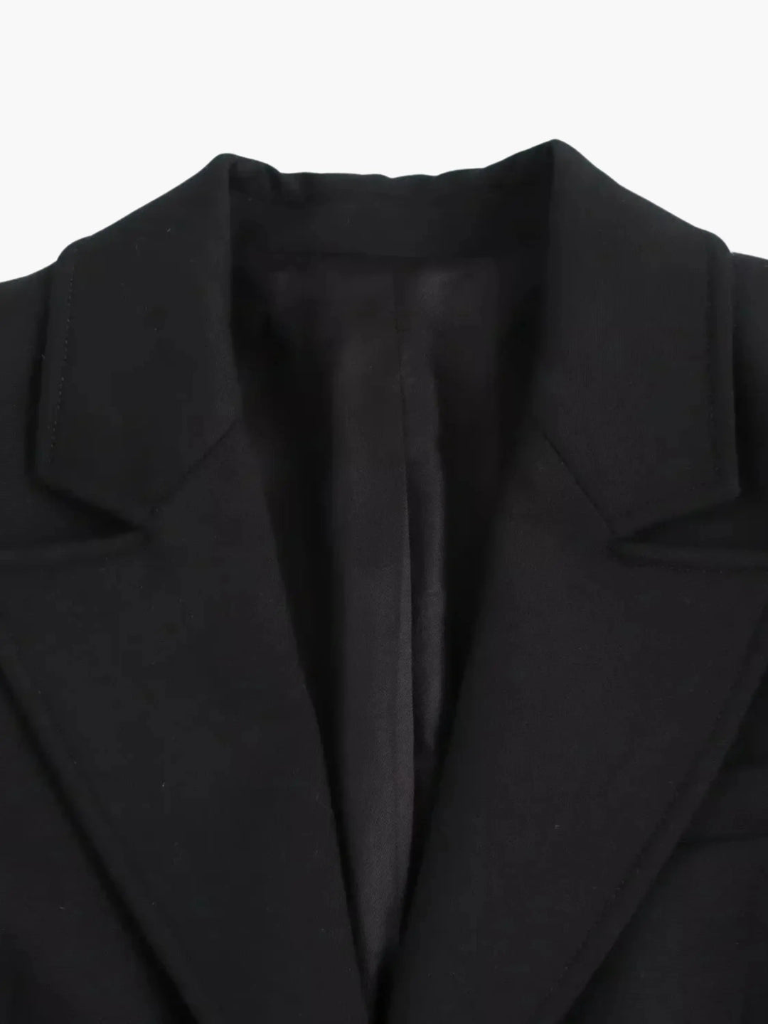 Classic Black Longline Coat - Sleek and Timeless