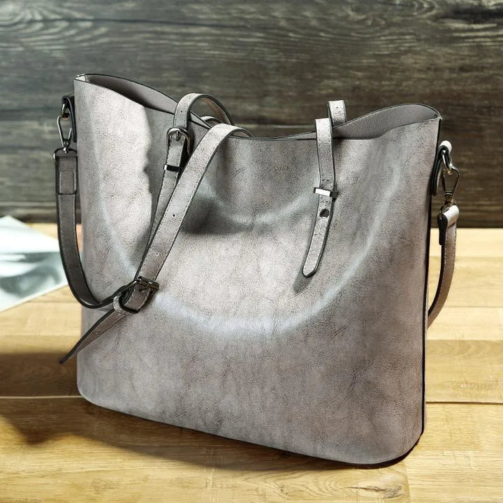 Katya Vintage Leather Crossbody Bag, view 2 - Elena Harper