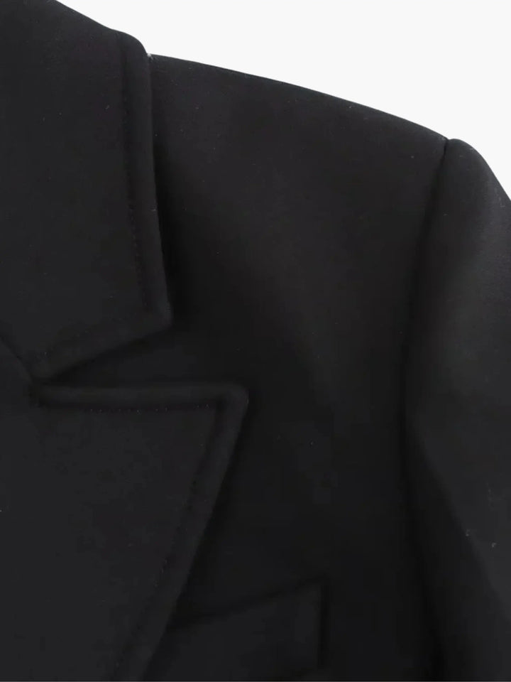Classic Black Longline Coat - Sleek and Timeless