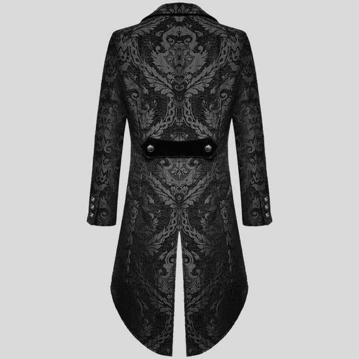 Women's Victorian Inspired Tailcoat Jacket with Elegant Embossed Design
