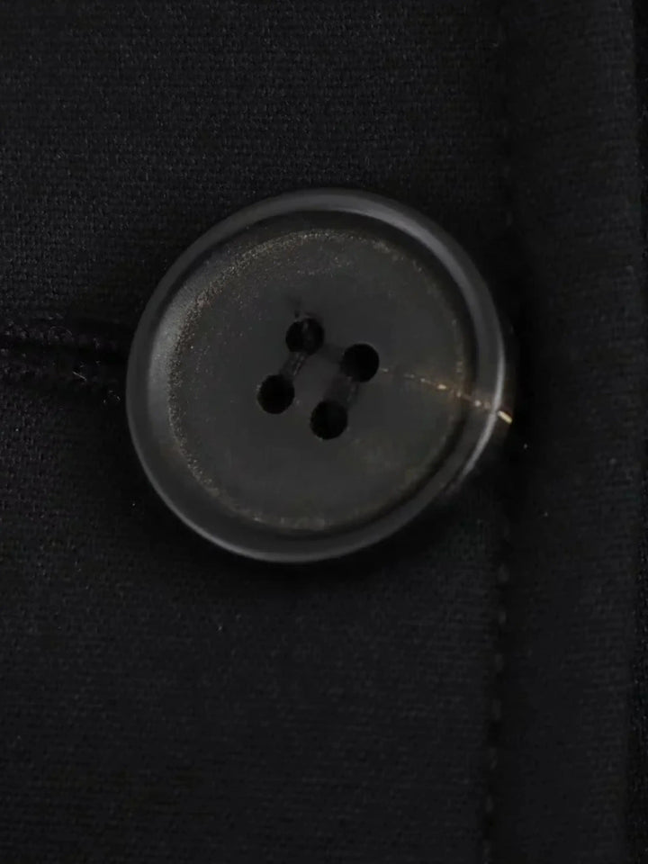 Classic Black Longline Coat - Sleek and Timeless
