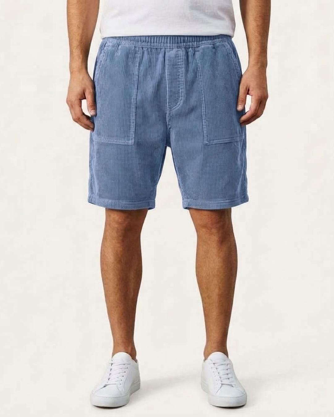 Casual Cut Ribbed Summer Shorts