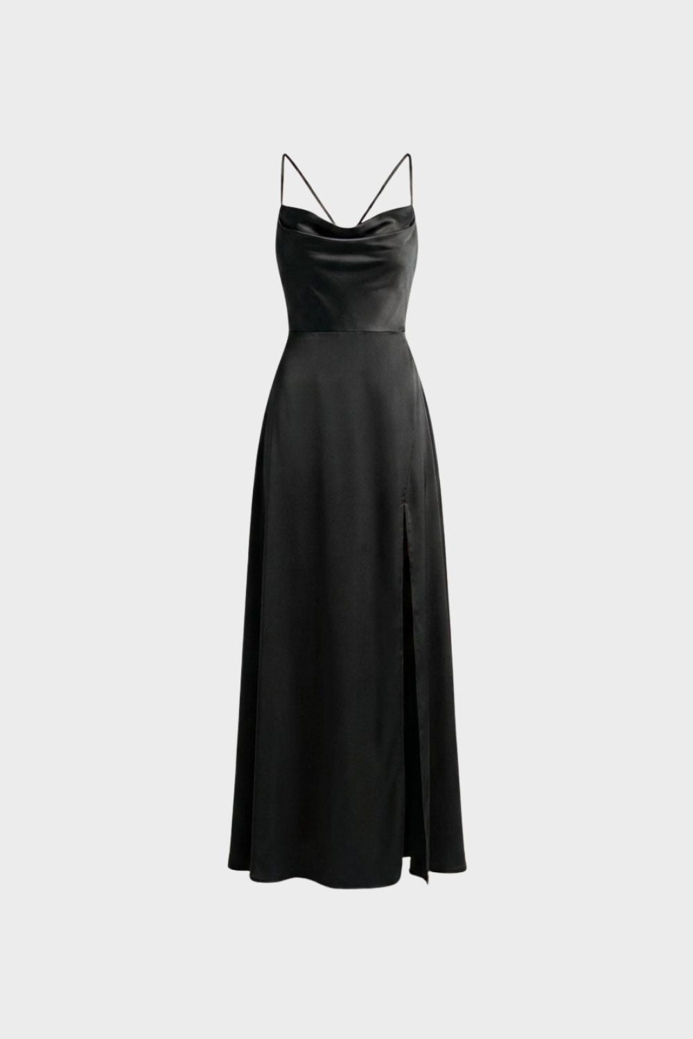 Women's Satin Evening Dress | Slit