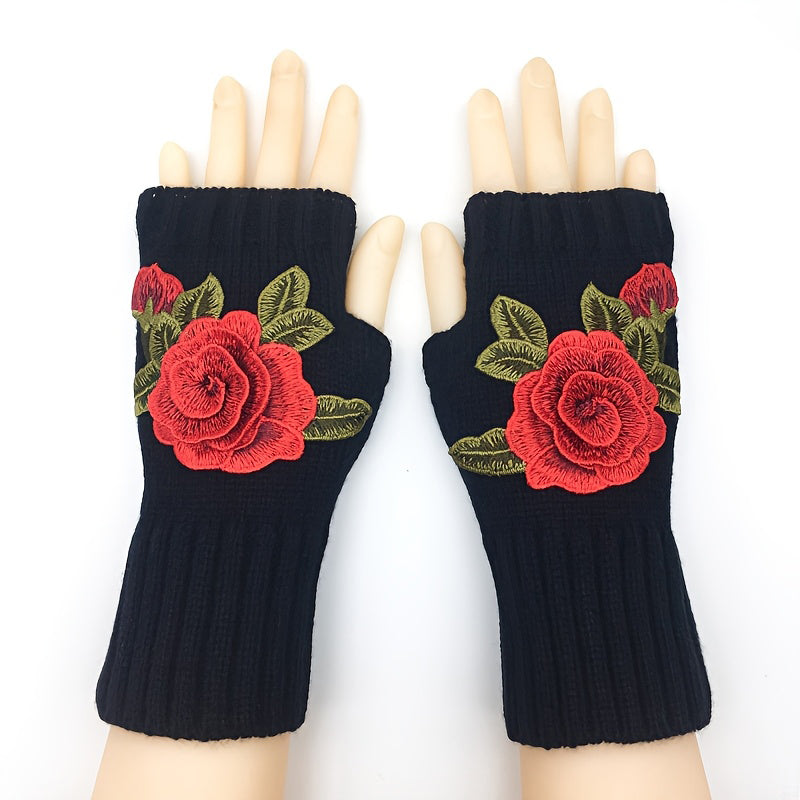 Warm Flower Gloves