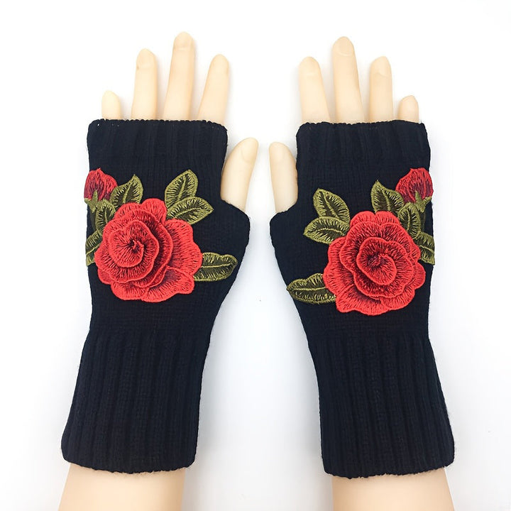 Warm Flower Gloves