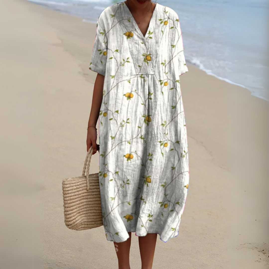 Isabella Breezy Floral Dress, view 9 - Elena Harper