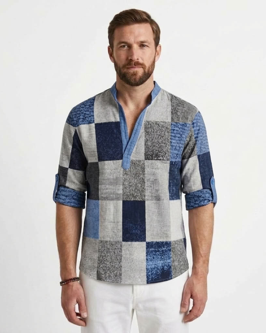 Textured 3D Print Polo Shirt For Men