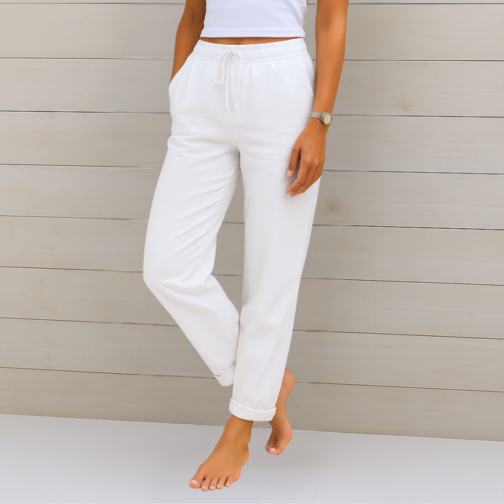 Alyse | Women's Trousers with Drawstring and Pockets