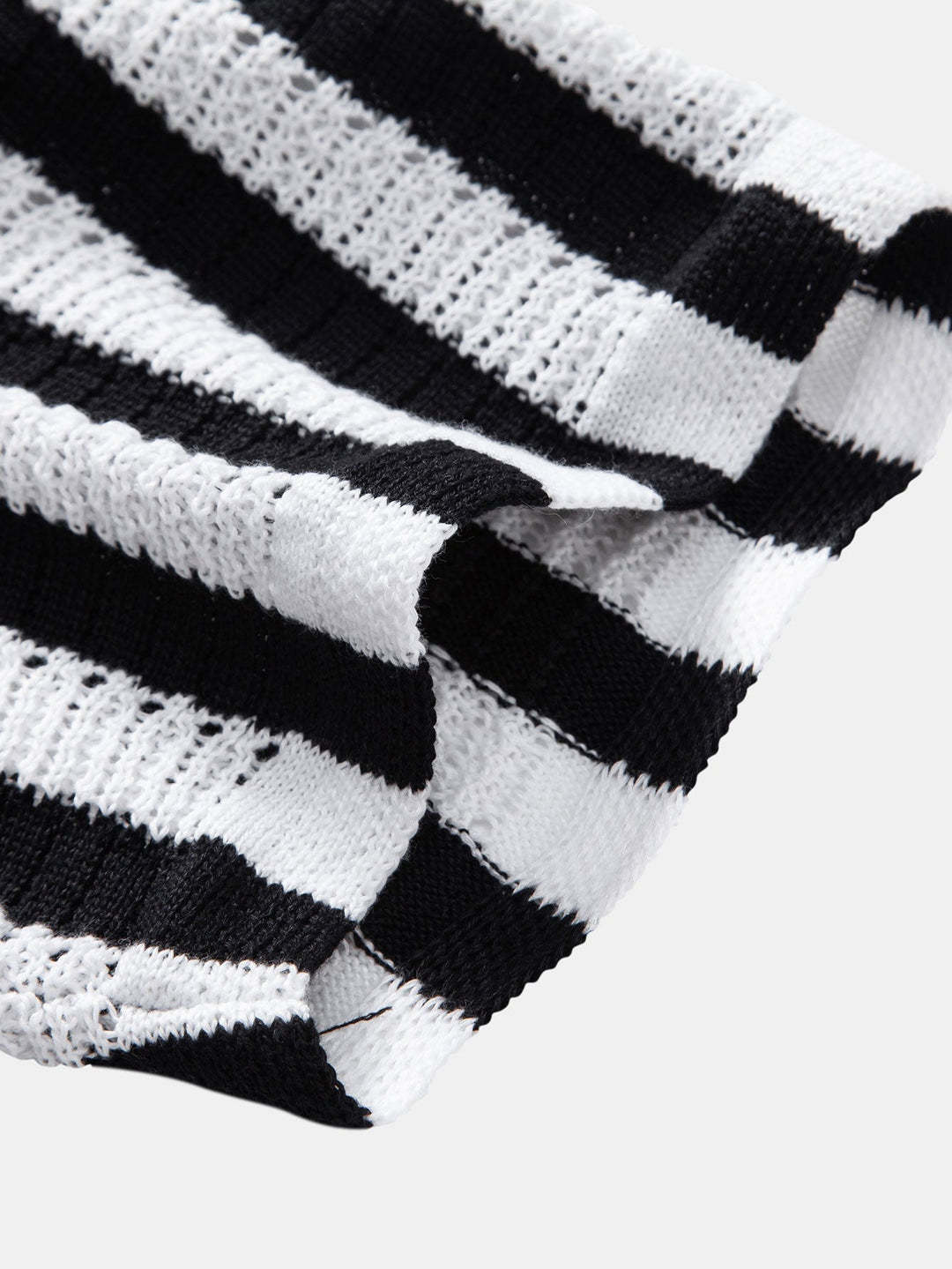 Gradient Shoulder Striped Shirt & Straight Leg Linen Pants - Elena Harper
