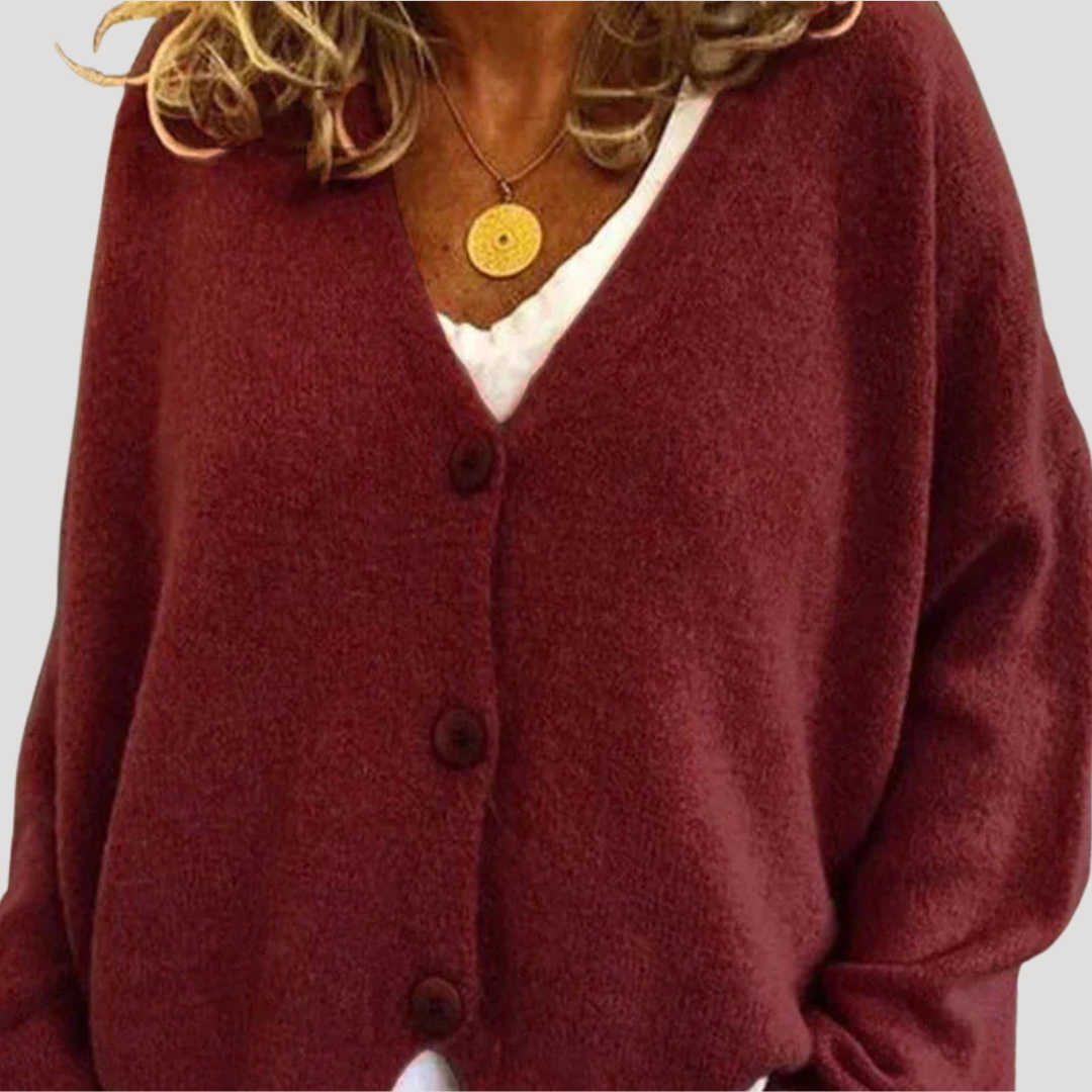 Women's Buttoned Casual Fit Cardigan
