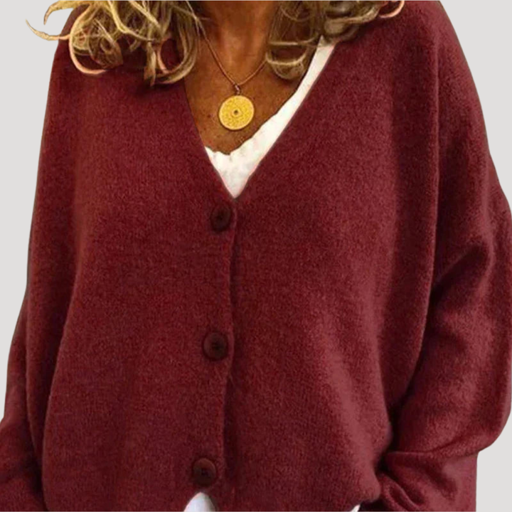 Women's Buttoned Casual Fit Cardigan